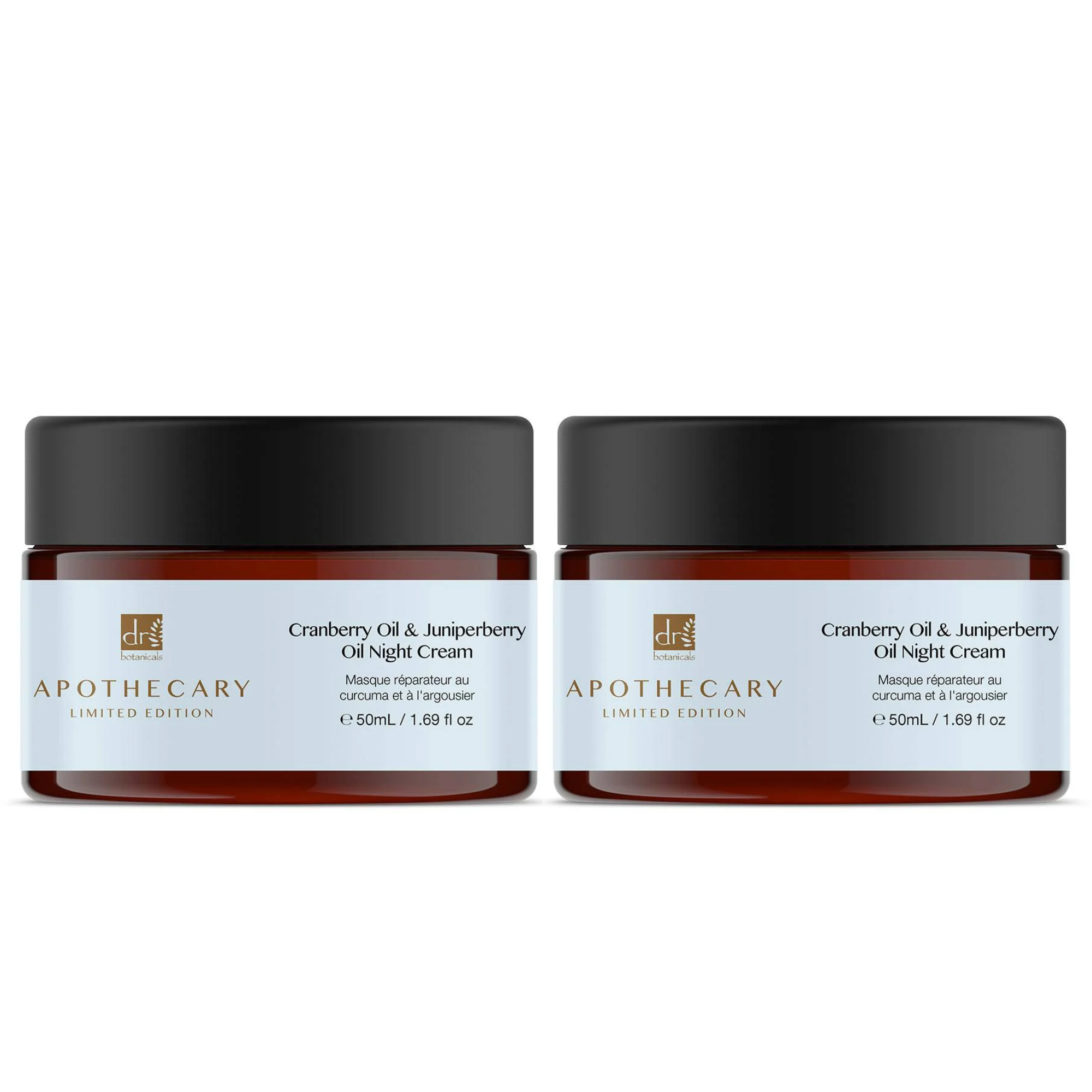 Dr Botanicals Cranberry Oil & Juniperberry Oil Night Cream 50ml Twin Value Savings Pack