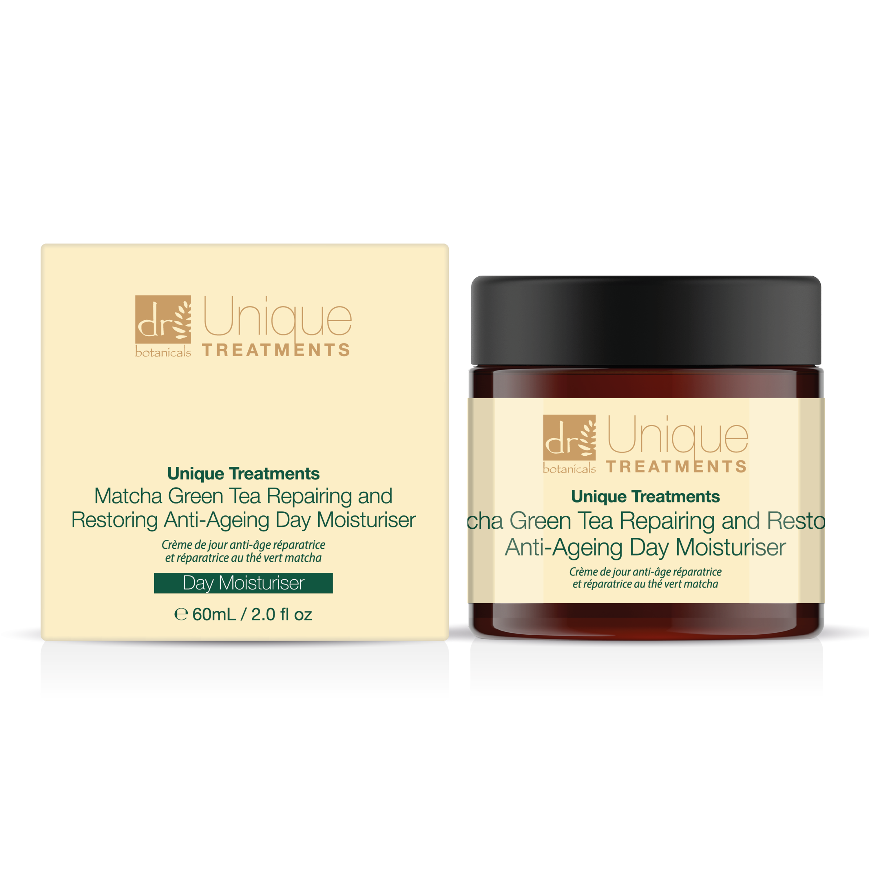 Unique Treatments Matcha Green Tea Repairing And Restoring Anti-Ageing Day Moisturiser 60ml