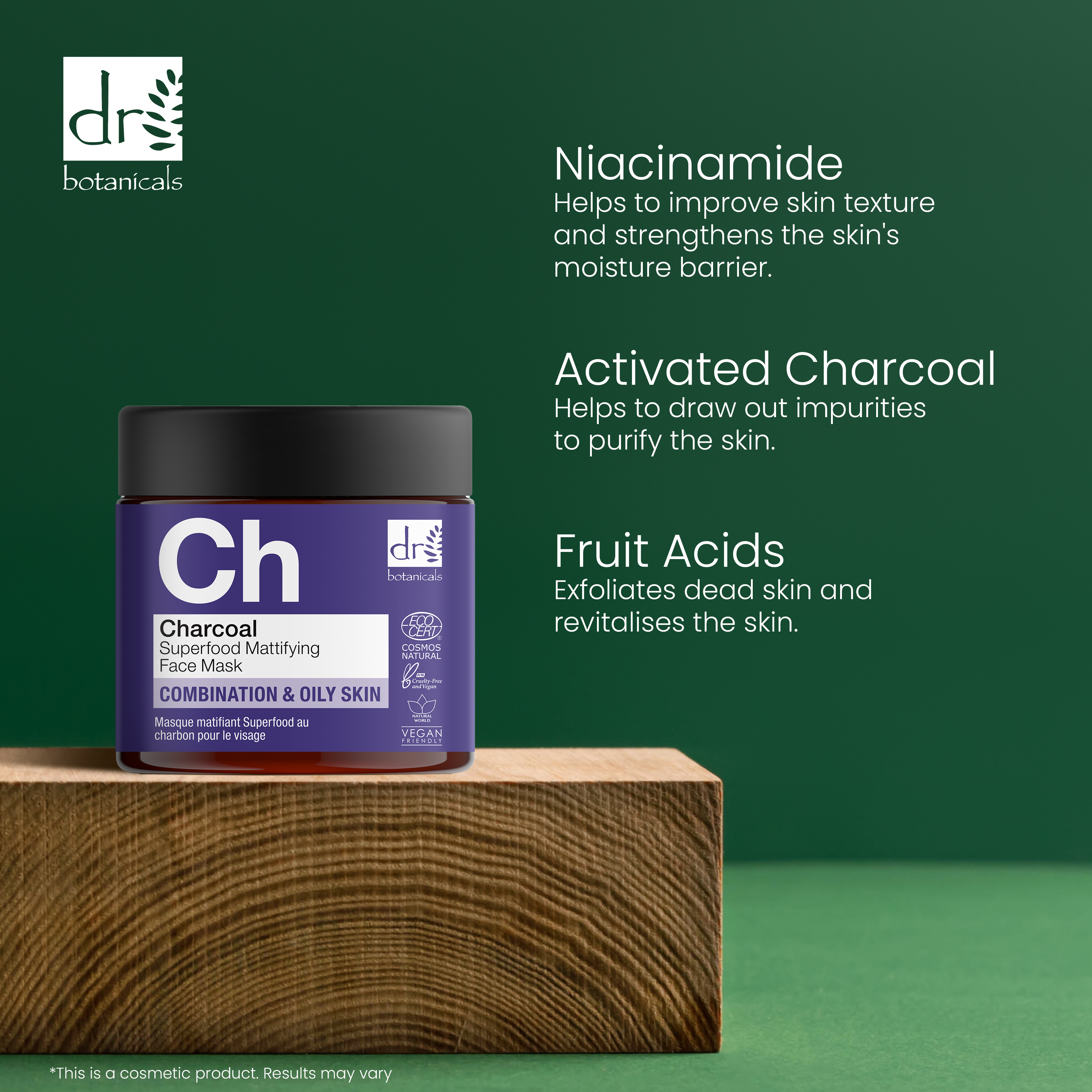 Charcoal Superfood Mattifying Face Mask 60ml