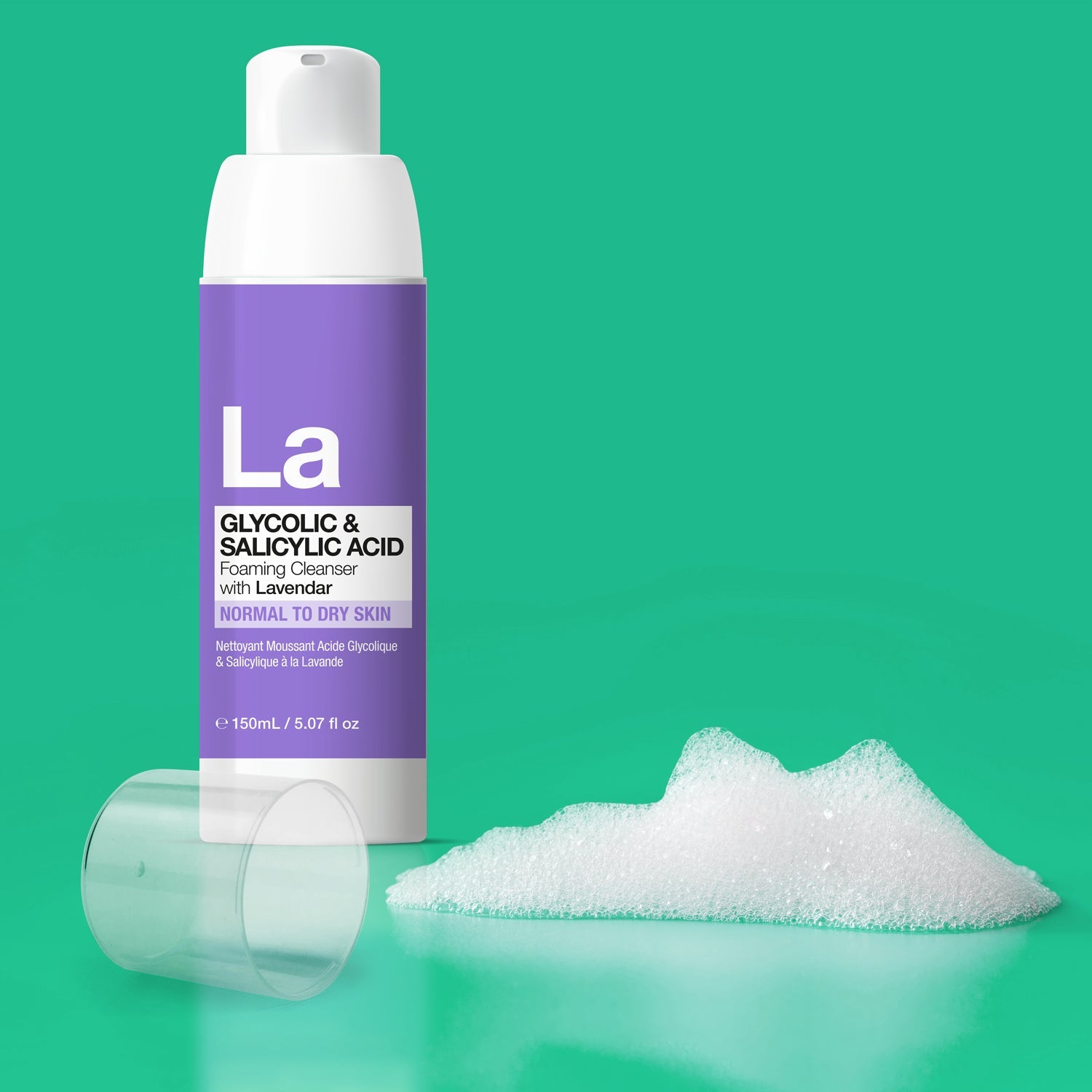 Glycolic & Salicylic Acid Foaming Cleanser with Lavender