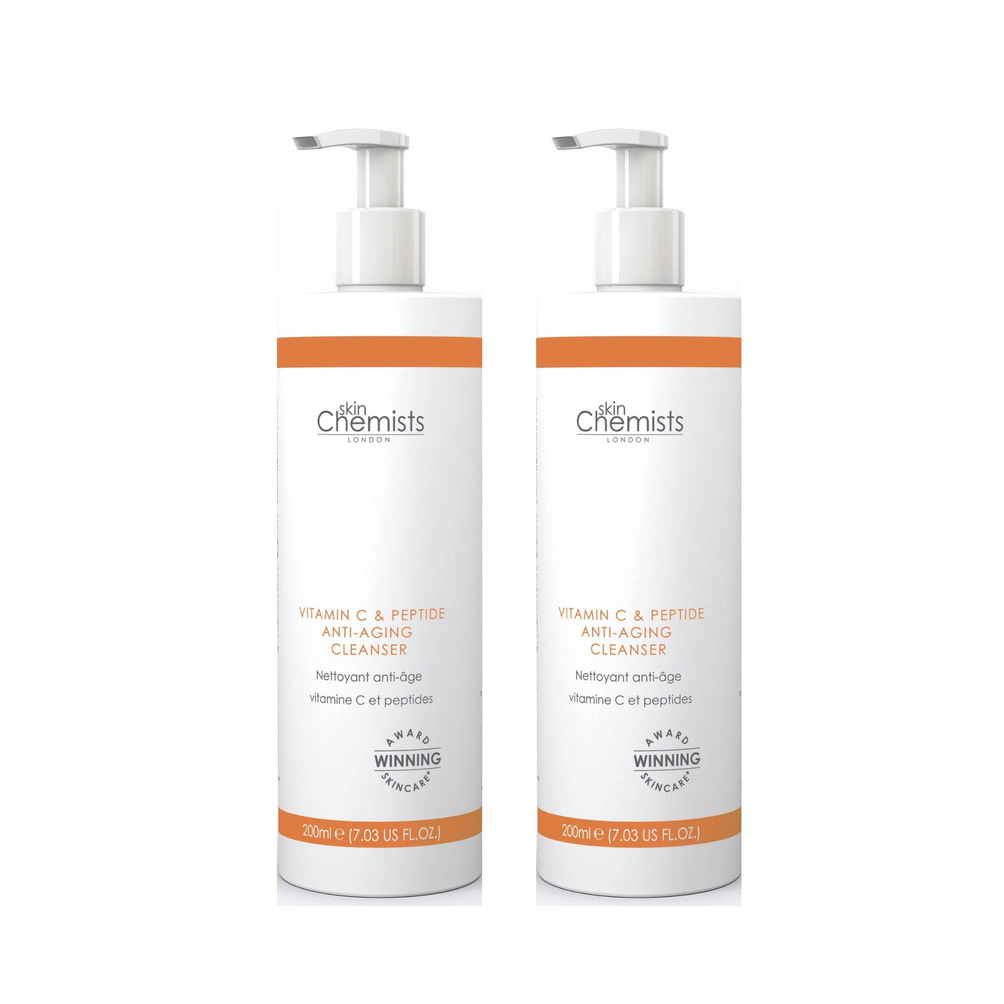 skinChemists Vitamin C & Peptide Cleanser 200ml Twin Value Savings Pack - skinChemists