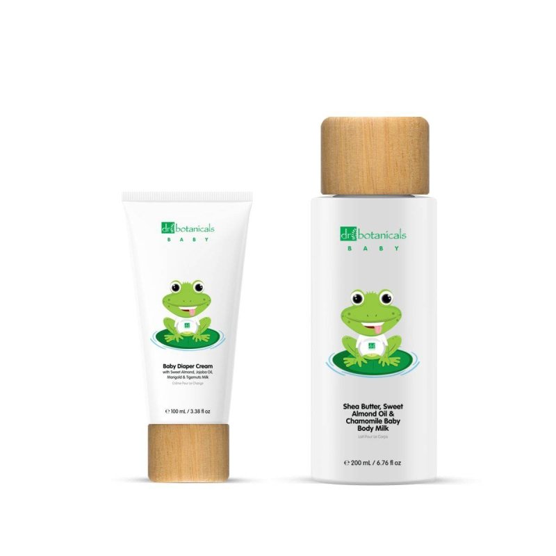 Baby Sweet Almond Oil Diaper Cream & Body Milk Kit - Dr Botanicals