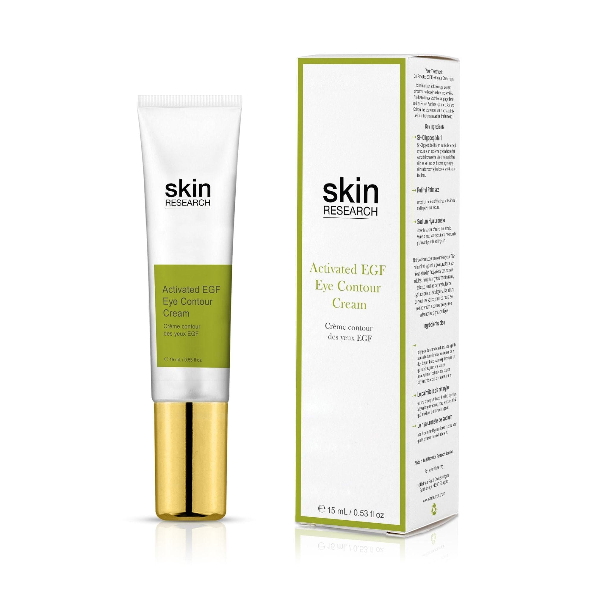 Skin Research Activated EGF Eye Contour Cream 15ml Twin Value Savings Pack - skinChemists