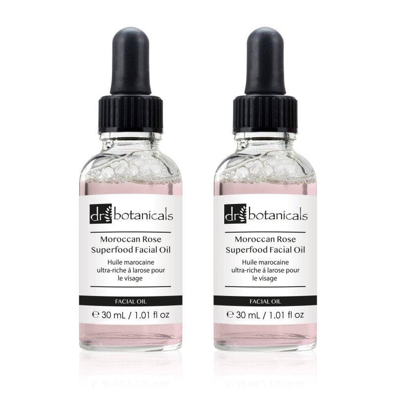 Moroccan Rose Superfood Facial Oil Duo Kit - Dr Botanicals