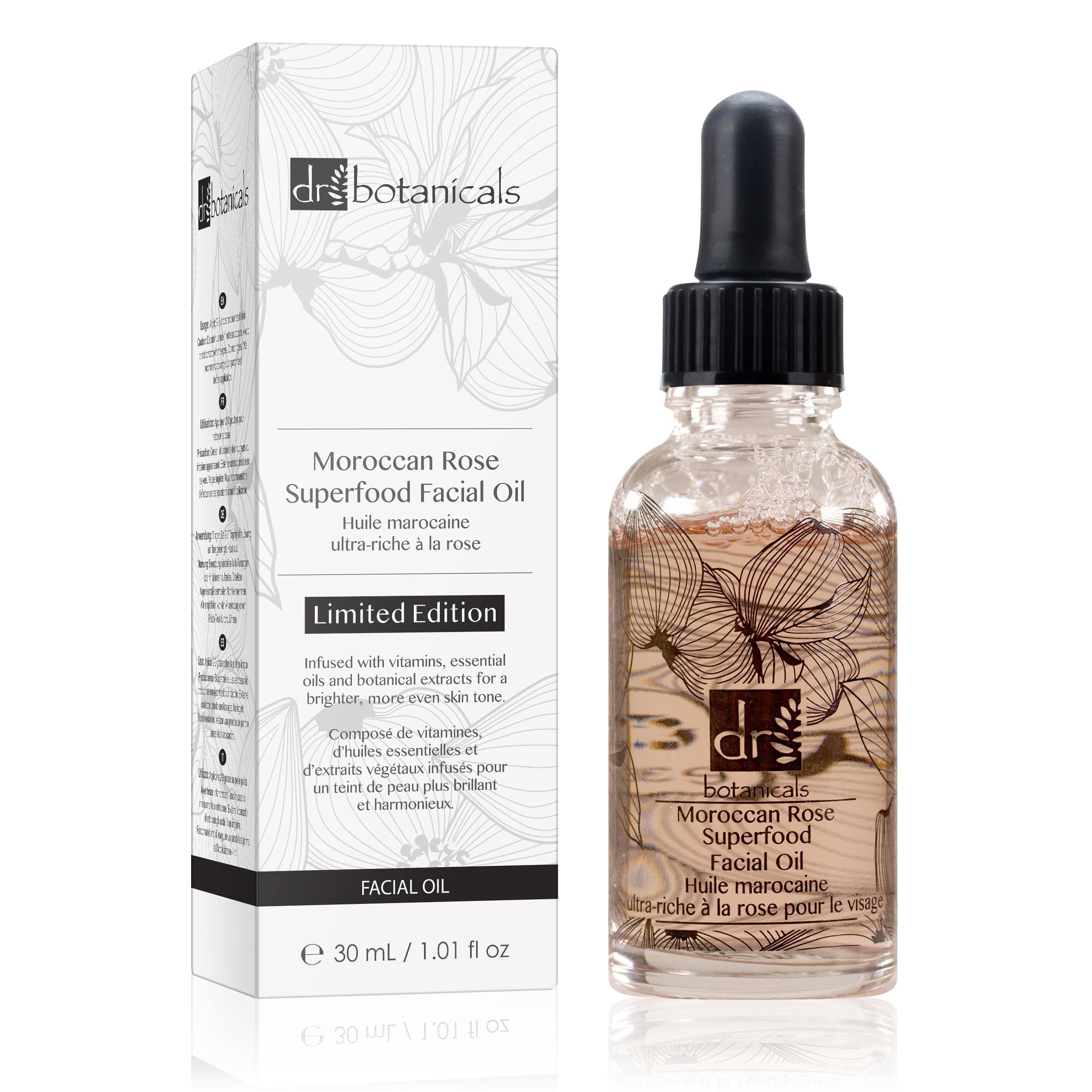 Moroccan Rose Superfood Facial Oil 30ml Limited Edition Rose Bottle